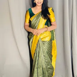 AMRUTKALA SAREES Woven Design Zari Banarasi Saree-image-33