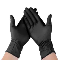 AM SAFE-X Nitrile Black Color Large Size Disposable Powder Free Hand Gloves (Pack of 80)-picture-21