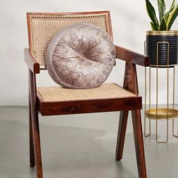 Living Scapes by Pantaloons Beige Fabric Cushion Cover-image-34