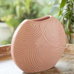 ExclusiveLane The Expression Series Pink Ceramic Handcrafted Pastel Rise Vase-picture-16