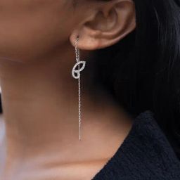Shaya Happier than Ever Butterfly Sui Dhaga Earrings in Rhodium-Plated 925 Silver-image-96