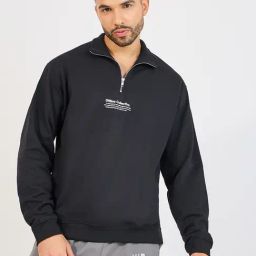 Styli Black Cotton Long Sleeves Printed Sweatshirts-image-77