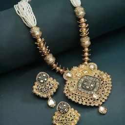 Panash Gold Toned Stone Studded Jewellery Set-picture-33