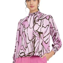 Madame Mauve Regular Fit Printed Top-picture-5