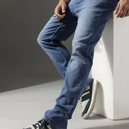 FCUK Men Relaxed Fit Light Fade Stretchable Jeans-image-13
