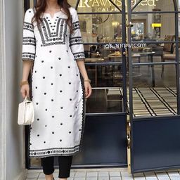 Anni Designer Women Geometric Embroidered Thread Work Kurta-image-38