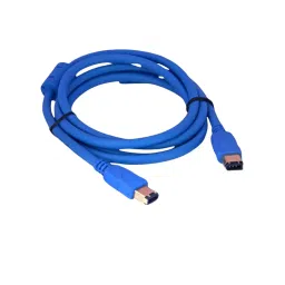 SETMI INDIA Computer Cable Firewire 6-Pin to 6-Pin PVC 1.5 m up to 400 Mbps Data Transfer Rate, Blue-picture-34