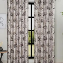 Romee Grey Polyester Floral Curtains and Sheers-29
