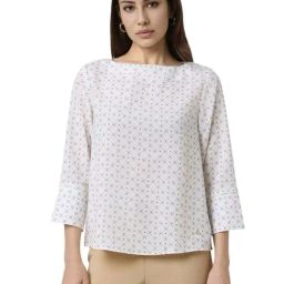 Van Heusen White Regular Fit Printed Top-picture-13
