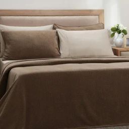 Maspar Brown Cotton 200 TC Double Bed Cover-image-15