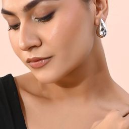DIVASTRI Silver Plated Teardrop-Shaped Studs image 2