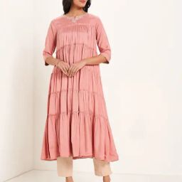 Rangmanch By Pantaloons Pink Regular Fit Kurta-image-46