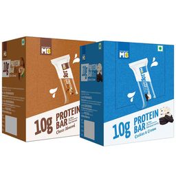 MuscleBlaze Protein Bar 10g Protein Cookies & Cream & Choco Almond 2x6 Bars Combo-image-30