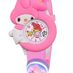Shocknshop Girls Patterned Dial & Straps Analogue Watch 332 Melody Pink-image-66
