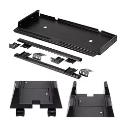Implemental Keyboard Channel Tray & CPU Trolley Combo Metal & plastic for Desk Mount Home, Office (Set of 2) image 4