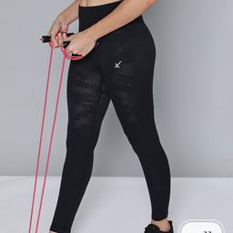 HRX by Hrithik Roshan Printed Reflective Seamless Yoga Tights-image-89