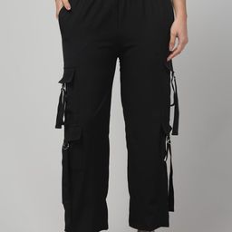 Adore Wear Women Relaxed Low Rise Cargos Trousers-image-86