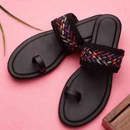 GERIEF Women Textured One Toe Flats-image-38