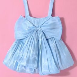 Kookie Kids Sleeveless Top with Bow Applique - Blue-image-94