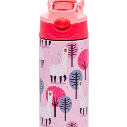 Adore Helios Double Wall Insulated Stainless Steel  Sipper with Handle- 350ml- Pink Llama-15