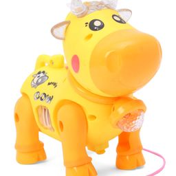 KiddyBuddy Musical Cow Toy with Led Flashing Lights & Sound - Yellow-image-6