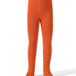 Cute Walk by Babyhug Knit AntibacterialFooted Tights with Polka Dots Design - Orange-image-26