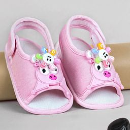 Coco Candy Spinner Applique Detailed Velcro Closure Booties - Pink-image-10