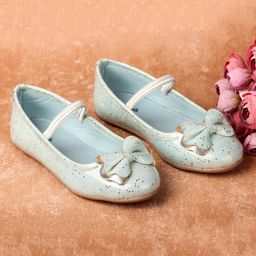 boyz n galz Shimmer Bow Applique Detailed Ballerinas - Sky Blue-image-84