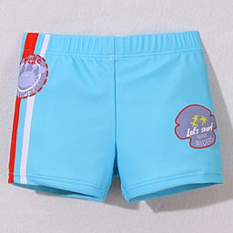 Mark & Mia Swimming Trunk with Text Print - Light Blue-image-39