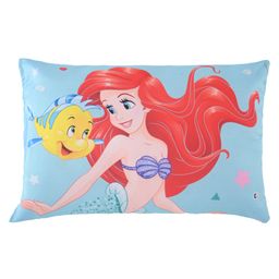 Kuber Industries 12"x18" Kids Pillows for Boys & Girls | Soft Microfiber Cushion & Pillow Filler for Sleeping Toddlers | Disney Mermaid - Sky Blue-17