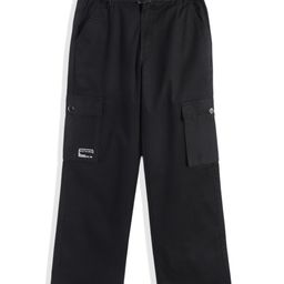 CAVIO Cotton Woven Solid Cargo Pant With Belt - Black-picture-13