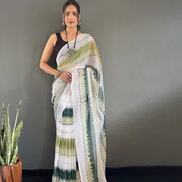 FLOURIOUS Printed Organza Saree-image-27