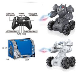 Sanjary RC Stunt Robot With Light And Spray 2.4G Speed RC Shooting Robot For Children color design may vary image 2