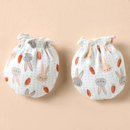 Ben Benny Interlock Knit Cap Mitten & Booties Set with Bunny Print White - Diameter 10 cm image 4