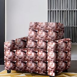 Stylista Brown Stretchable Protector Sofa Cover With Arms-image-5
