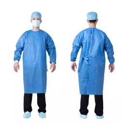 CARE VIEW CV-DIS-GOWN-CAP-MASK-LEG-BLUE-5 Non Woven Disposable SMMS Fabric Surgical Gown (Pack of 5)-image-61