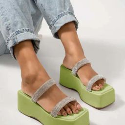 Shoetopia Kids Green Casual Slides-image-30
