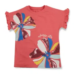 Gini & Jony Kids Pink Cotton Printed Top-picture-13