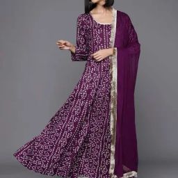 Varanga Purple Cotton Printed Anarkali Kurta-picture-37