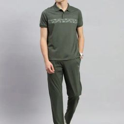 Monte Carlo Green Regular Fit Trackpants-image-74
