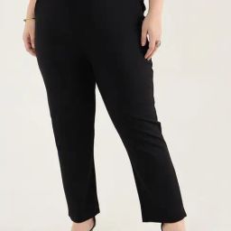 FEMMELLA Black Regular Fit Solid Trousers-image-70