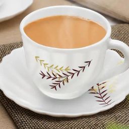 Larah by Borosil Multicolor Ceramic Opalware Cup and Saucer Set of 12 220ml image 4
