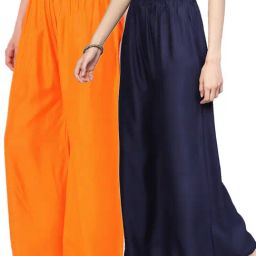 N-Gal Multicolor Flared Fit Palazzos (Pack Of 2)-image-26