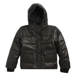 Elle Kids Black Regular Fit Jacket-image-65