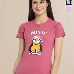 Mast & Harbour Women Pack of 3 Geometric Printed Round Neck Cotton T-shirts-image-64