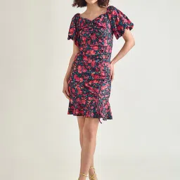 Cover Story Multicolor Above Knee Shift Dress-image-60