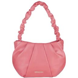 Caprese Pink Solid Small Hobo Handbag-image-65