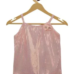 Tiny Girl Kids Peach Applique Top-image-86