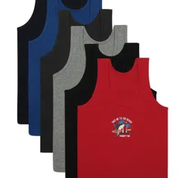 Bodycare Kids Assorted Printed Vests (Pack Of 6)-picture-31