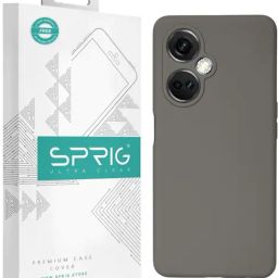 Sprig Liquid Silicone Back Cover for Oneplus Nord CE 3 5G (Grey)-image-87